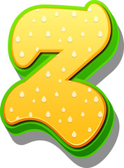 Letter Z, Green Leafy Alphabet