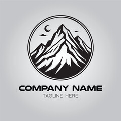 Mountain icon symbol for logo company vector image 