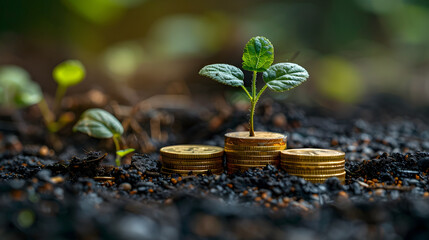 Sustainable Finance and Green Investments Harmonizing for a Brighter Future - obrazy, fototapety, plakaty