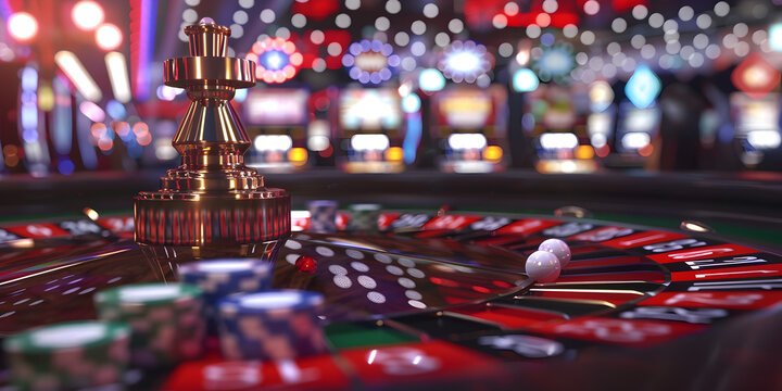 Highly contrasted moving image showcasing a roulette game .