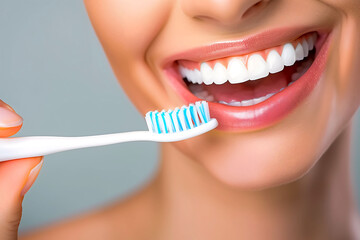 Close-up of a Radiant Smile During Brushing