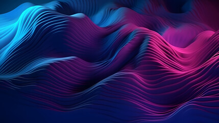 Obraz premium Digital technology purple blue gradient abstract graphic poster web page PPT background with generative