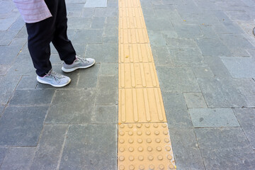 Tactile tiles for blind handicap guidance