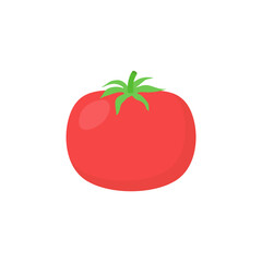 Tomato isolated single simple cartoon illustration. vegetable organic eco bio product from the farm vector illustration. Tomato flat design object for vegetarian design