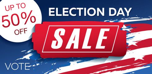 vote election day banner layout design, vector illustration