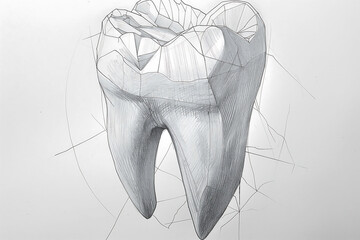 Artistic Rendering of a Human Tooth