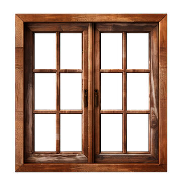 wooden window frame isolated on transparent background Remove png, Clipping Path, pen tool