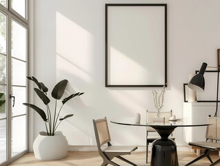 frame mockup with modern interior