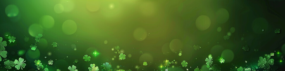st patrick background with leaves and text space - obrazy, fototapety, plakaty