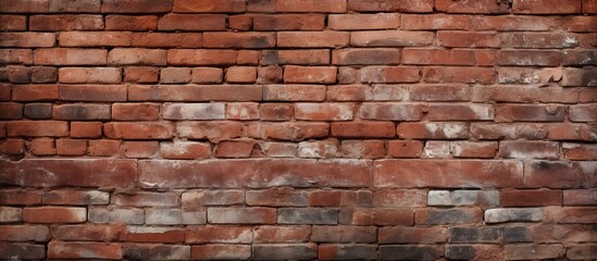 Obraz premium Detailed view of a aged brick wall containing a small window, showing the texture and structure of the bricks