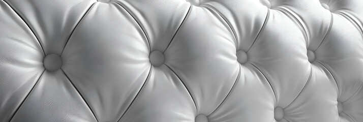 White leather background. Panorama. generative ai 