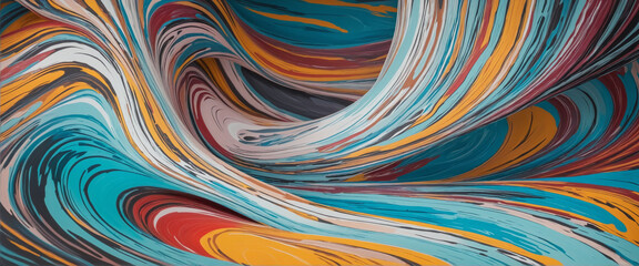 Fototapeta na wymiar Fluid Data Flow in Art Design colorful background
