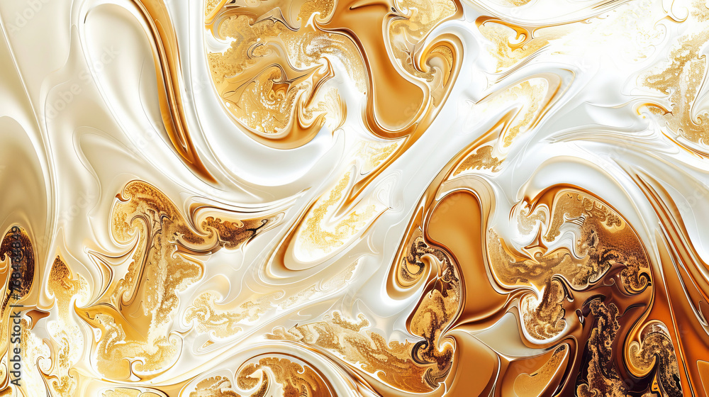 Poster abstract background of swirling patterns in earthly color tones