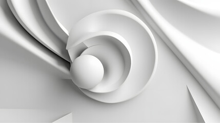 Digital technology white geometric abstract graphics poster web page PPT background with generative