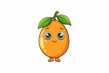 kumquat food vector illustration