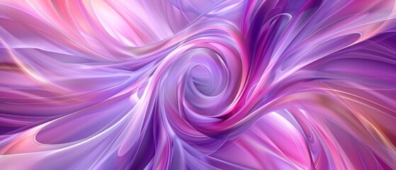  Pink & purple swirls on purple background with white center