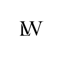 Initial Letter Logo. Logotype design. Simple Luxury Black Flat Vector LW
