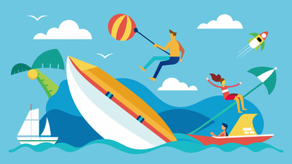 banana boat vector illustration