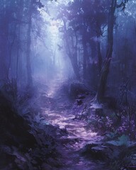 Enchanted forests shrouded in fog
