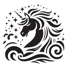 Obraz premium Unicorn Silhouette 