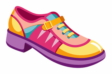 Girl's new style shoes vector design.