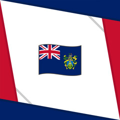 Pitcairn Islands Flag Abstract Background Design Template. Pitcairn Islands Independence Day Banner Social Media Post. Pitcairn Islands Independence Day