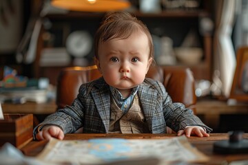 Baby as a young businessman.