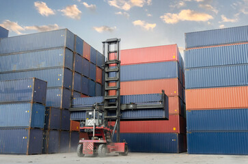 Containers in the port, Shipping & Transportation concept