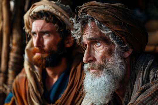 Joshua and Caleb, biblical characters.