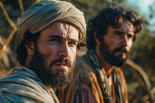 Joshua and Caleb, biblical characters.