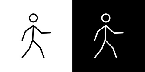 編集可能な歩く人のベクターアイコン
