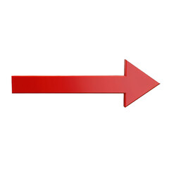 red straight 3d arrow right png illustration with alpha transparent backgroud png