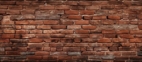 Obraz premium Detailed view showcasing a brick wall with numerous bricks tightly packed together, creating a textured pattern