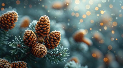 Christmas natural background of fir trees