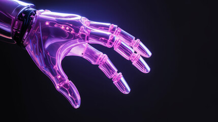 Cyborg human robot arm in futuristic style
