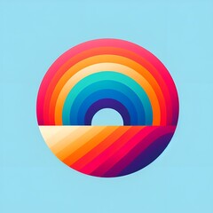 Obraz premium Rainbow style illustrations, backgrounds