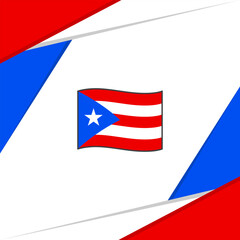 Puerto Rico Flag Abstract Background Design Template. Puerto Rico Independence Day Banner Social Media Post. Puerto Rico