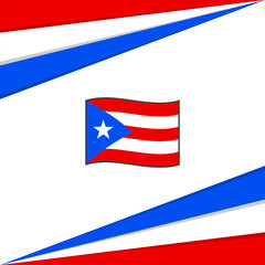 Puerto Rico Flag Abstract Background Design Template. Puerto Rico Independence Day Banner Social Media Post. Puerto Rico Design