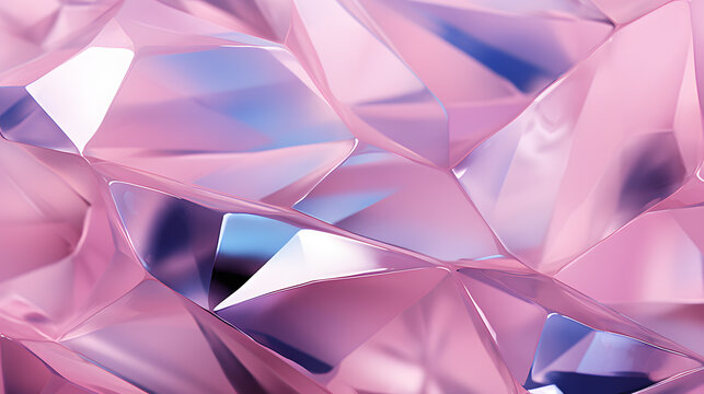 Graff Pink Diamond texture, iridescent texture, faceted gem crystal refractions panorama background