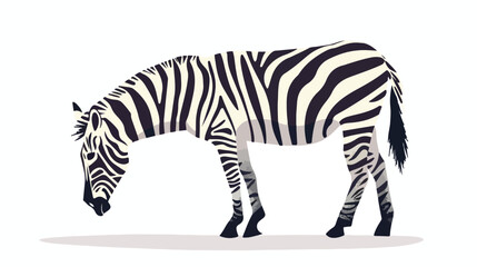 Fototapeta na wymiar Africa animals zebra simple vector illustration flat vector