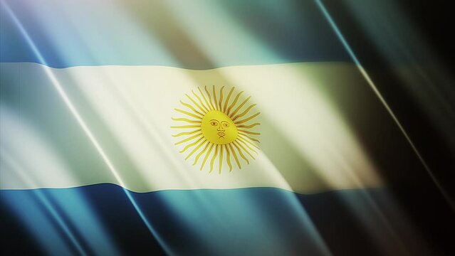 Contemporary Argentina Flag in Fluid Motion
