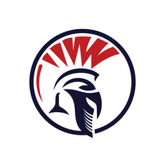 Sparta Warrior Helmet antique Logo design vector template. Spartan ancient Logotype concept icon.	