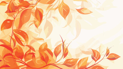 Fototapeta na wymiar An abstract orange floral background illustration 