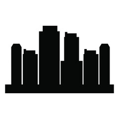 Obraz premium City Building Landscape Icon Silhouette