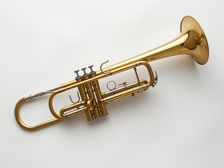 Obraz na płótnie Canvas wind musical instrument trumpet close-up
