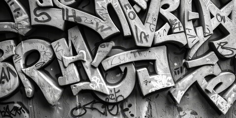 Graffiti on a wall with the letters G, A, M, and S