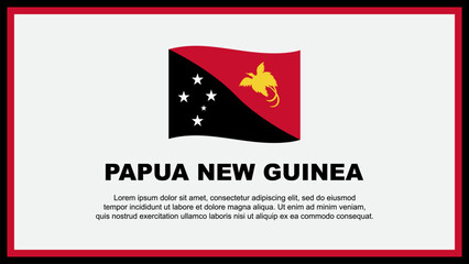 Papua New Guinea Flag Abstract Background Design Template. Papua New Guinea Independence Day Banner Social Media Vector Illustration. Papua New Guinea Banner