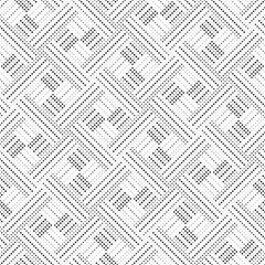 Modern Stylish Halftone Texture. Endless Abstract Background With Random Size Circles. Vector Seamless Mosaic Pattern.