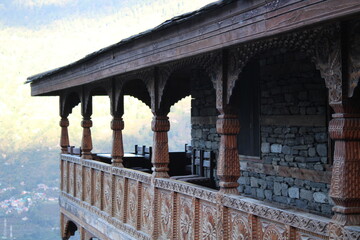 Fototapeta premium beautiful architecture of Naggar castle, in Kullu district, Himachal Pradesh, India
