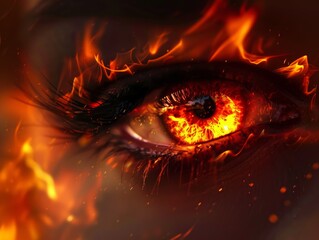 Passionate Fire: A Bright Intensity of Burning Desire Captured in Image
